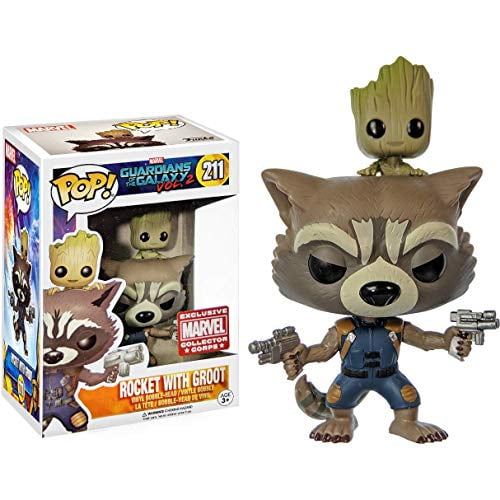 FUNKO POP Guardians of The Galaxy ROCKET WITH GROOT #211 Figure Collection Jouet 