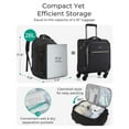 thumbnail image 3 of BAGSMART Travel Backpack Carry on Flight Approved, 28L Lightweight Backpack Fits 17.3 Inch Laptop for Men Women, Water Resistant Personal Item Travel Bag with USB Charging Port, Black, 3 of 7