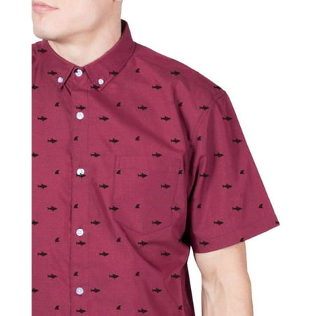 4xl casual fish button shirt mens visive sharks printed sleeve short down