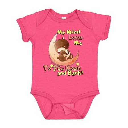 

Inktastic My Mimi Loves Me to the Moon and Back Gift Baby Boy or Baby Girl Bodysuit