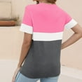 thumbnail image 2 of ameIAEA Summer Short Sleeve Tops for Women Round Neck Color Block Casual Loose Tee Shirts, 2 of 6