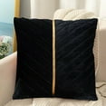 thumbnail image 5 of SHIMELE Solid Color Velvet Pleated Pillowcase Cushion Decorative Pillow for Sofa Bed Office Lumbar Support Waist Protection 45x45cm, 5 of 7