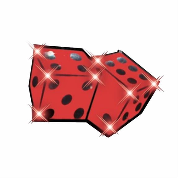 Dice Flashing Body Light Lapel Pins