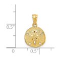 thumbnail image 3 of 14k Gold Polished & Textured Sand Dollar Pendant, 3 of 3