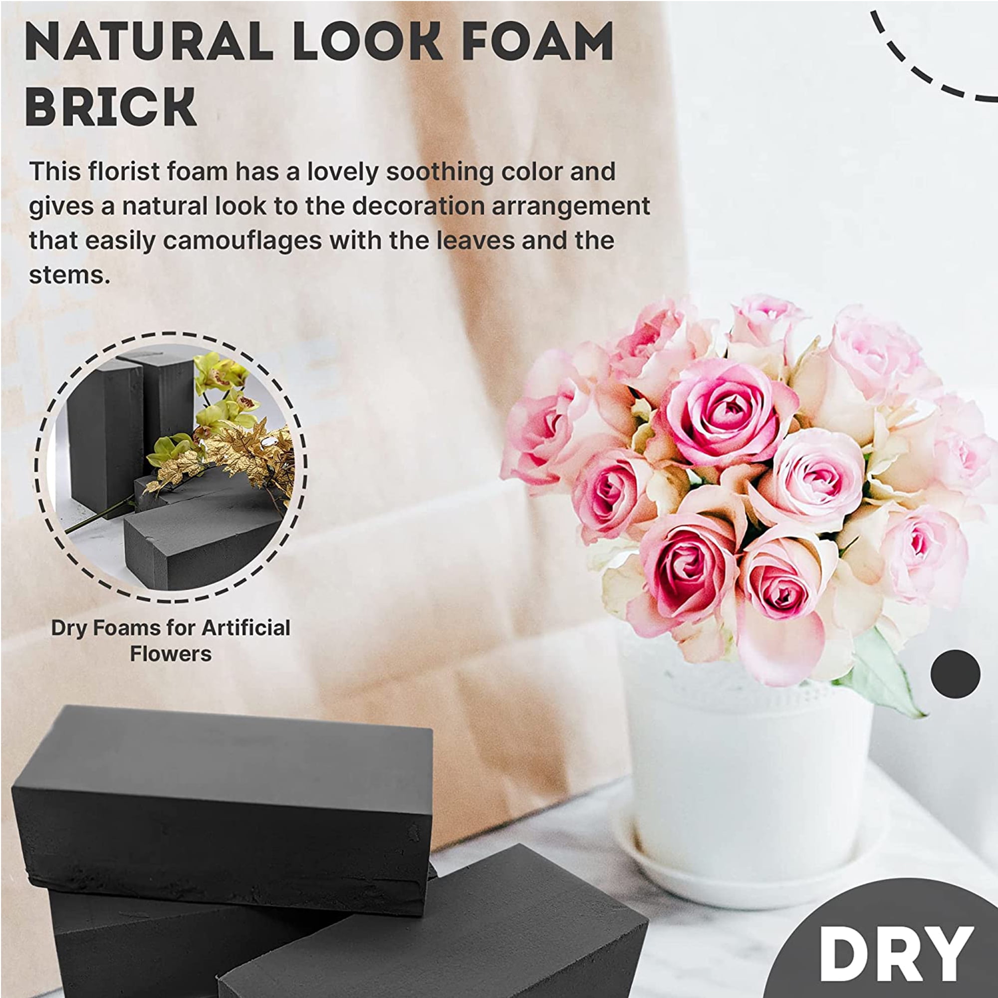 Dry Foam For Wet Foam Bricks Grey Florist Styrofoam Blocks For Flower  Arrangement