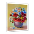 thumbnail image 2 of Designart 'Still Life A Bouquet Of Blue and Red Flowers' Traditional Framed Art Print, 2 of 4