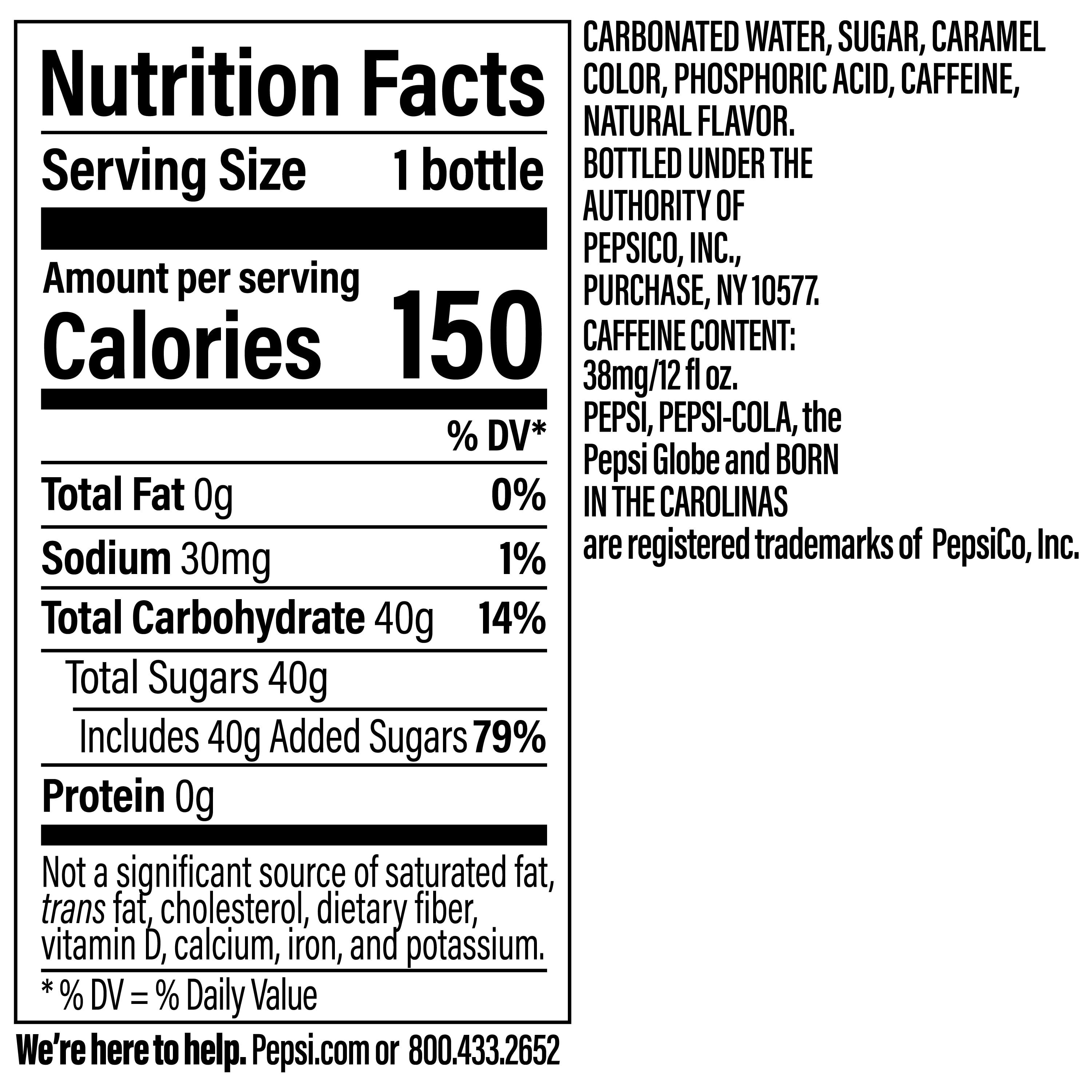 Pepsi Real Sugar, 12 fl oz, 1 Count Glass Bottle