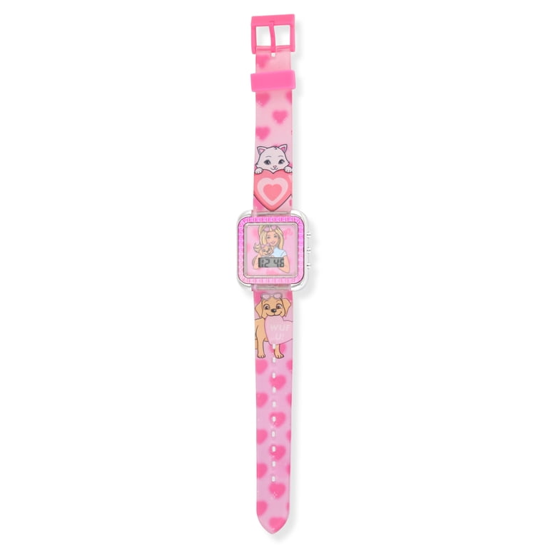 Mattel Barbie Female Child Pink LCD Watch, BDT4233WM - Walmart.com