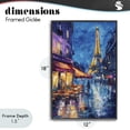 thumbnail image 4 of Stupell Industries Traditional Dusk Paris Street Scene Black Framed Giclee Art, 12 x 18, by Petals Prints Design, 4 of 8
