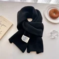 thumbnail image 3 of 2024 Nueva bufanda de lana de invierno cálida y gruesa sólida bufandas más cálidas para hombres y mujeres moda de punto chal versátil babero de cuello suave diseñador, 3 of 5