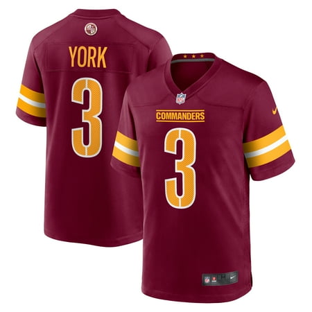 Men's Nike Cade York Burgundy Washington Commanders Game Jersey