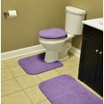 thumbnail image 2 of Garland Rug Glamour 3 Piece Nylon Washable Bathroom Rug Set Purple, 2 of 6