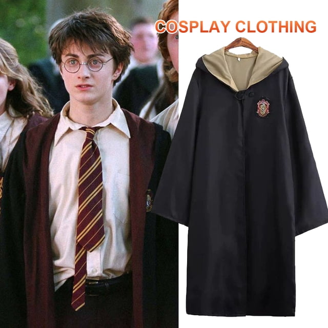 Traje de estilo académico con capucha, disfraz de juego de rol, ropa de fiesta holgada para niños