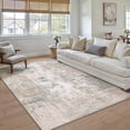 thumbnail image 4 of x Washable Area Rug for Living Room Bedroom Cream Neutral Carpet Low Pile Soft Thin Tapis Salon Abstract Modern Vacuumable Lightweight Large Throw Rug for Dining Room Kitchen, 4 of 9