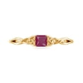 thumbnail image 5 of Rosec Jewels Real Ruby Promise Ring for Women - Celtic Knot Ring - AAA Grade 4 mm Princess Cut Ring - Ready to Gift for Valentines Day, 18K Yellow Gold, US 7.50, 5 of 9