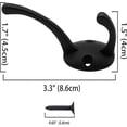 thumbnail image 5 of ZHAOCHENG Perchero de pared Vintage, gancho de Metal para sombrero, gancho Retro para baño, cocina, perchero (negro), 12 Uds., 5 of 5