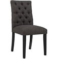 thumbnail image 2 of Hawthorne Collections 21.5" Modern Fabric Dining Side Chair in Brown, 2 of 5