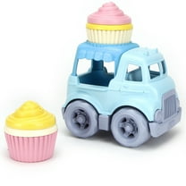 Green Toys: Cupcake Truck - Blue - Pretend Play Dessert Toy Vehicle, 2 Cupcakes To Assemble & Transport, Recycled Material, Kids & Toddlers Ages 2 