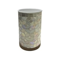 Pearl Escent Mosaic & Wood Trillium Tumbler
