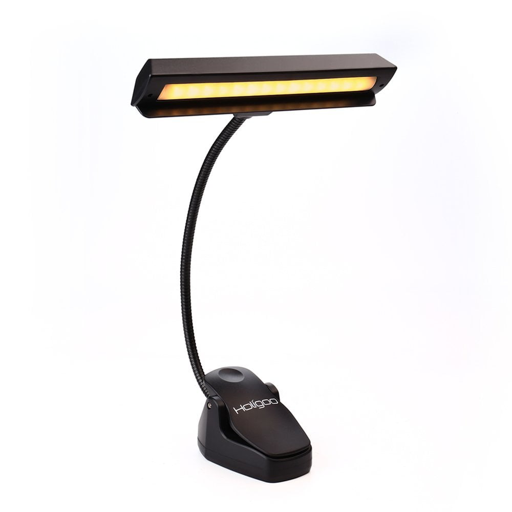 Holigoo Upgraded 14 LED Book Lights, Clip on Music Stand Lights