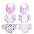 thumbnail image 1 of Set de pañales y baberos para muñecas DC-BEAUTIFUL para muñecas de 14 a 18 pulgadas, 1 of 9