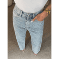 thumbnail image 2 of Women’s High-Waisted Rhinestone Washed Jeans, Full-Diamond Straight-Leg Denim Pants, Premium Fashion Long Pants, Slim Stretch Casual Streetwear for Daily & Night Out, 2 of 7