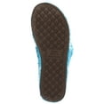 thumbnail image 6 of Cute Plush Cozy Sherpa Shearling Thong Slide Womens Flip Flops Flower Slippers (US 5-6, Blue), 6 of 6
