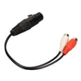 thumbnail image 1 of XLR Hembra A 2 RCA Hembra Y Cable Divisor, 3 Pines Universal Dual RCA A 1 XLR Hembra A Hembra Cable Estable Silencioso Para Mezclador, 1 of 8