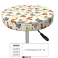 thumbnail image 4 of Balery Funny Chicken Fundas de asiento para taburete de bar redondo de tela de terciopelo ajustables que protegen de arañazos y manchas para sillas de 14 a 17 pulgadas.-12 inch, 4 of 7
