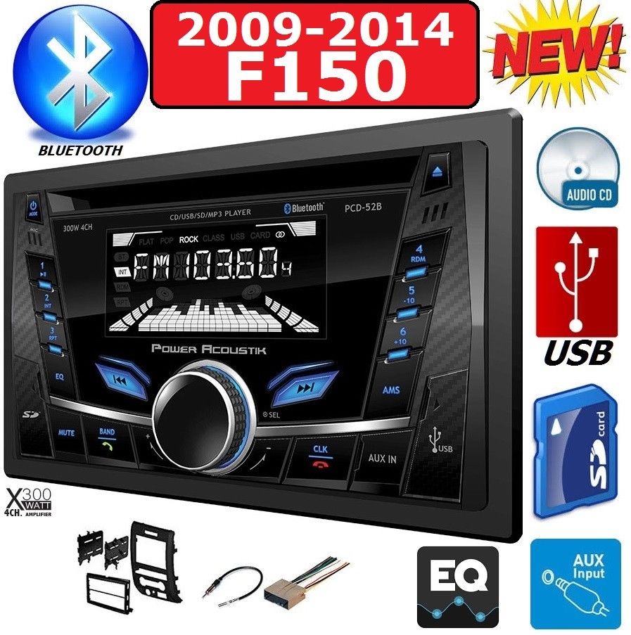 2009-2014 FORD F150 CD CDR CDRW BLUETOOTH USB MP3 WMA SD CAR RADIO ...