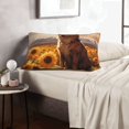 thumbnail image 7 of Binfone Vintage Cute Corgi Sunflower Standard Size Pillowcase, Long Staple Pure Cotton Envelope Closure Pillow Cover (Pillow core not included),16"x24", 7 of 7