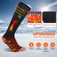 thumbnail image 3 of WZCPCV Heated Socks for Men Women, 5000mAh Rechargeable Heated Socks, Temperature Control  Foot Warmer for Skiing Camping Running Cycling,Gray, 3 of 7