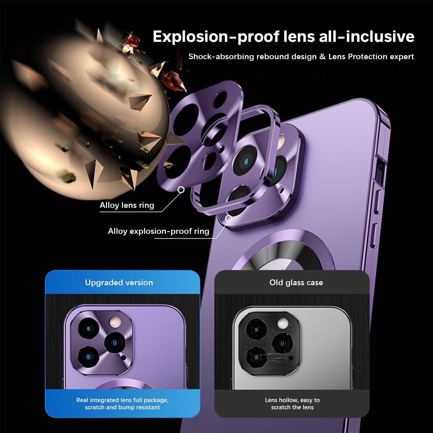 TECH CIRCLE Magnetic Case For iPhone 14 Pro Case,Compatible with MagSafe Magnetic Adsorption Screen Protector Metal Bumper Frame Drop Protection Phone Cover for Apple iPhone 14 Pro 6.1" 2022,Black