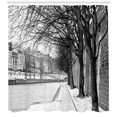 thumbnail image 3 of Ambesonne Black and White Shower Curtain, Seine River, 69"Wx75"L, Black White Grey, 3 of 3