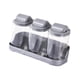 thumbnail image 4 of Recipiente para condimentos, frasco con tapa, para almacenar y dispensar, botella para condimentos 3 grises, 4 of 9