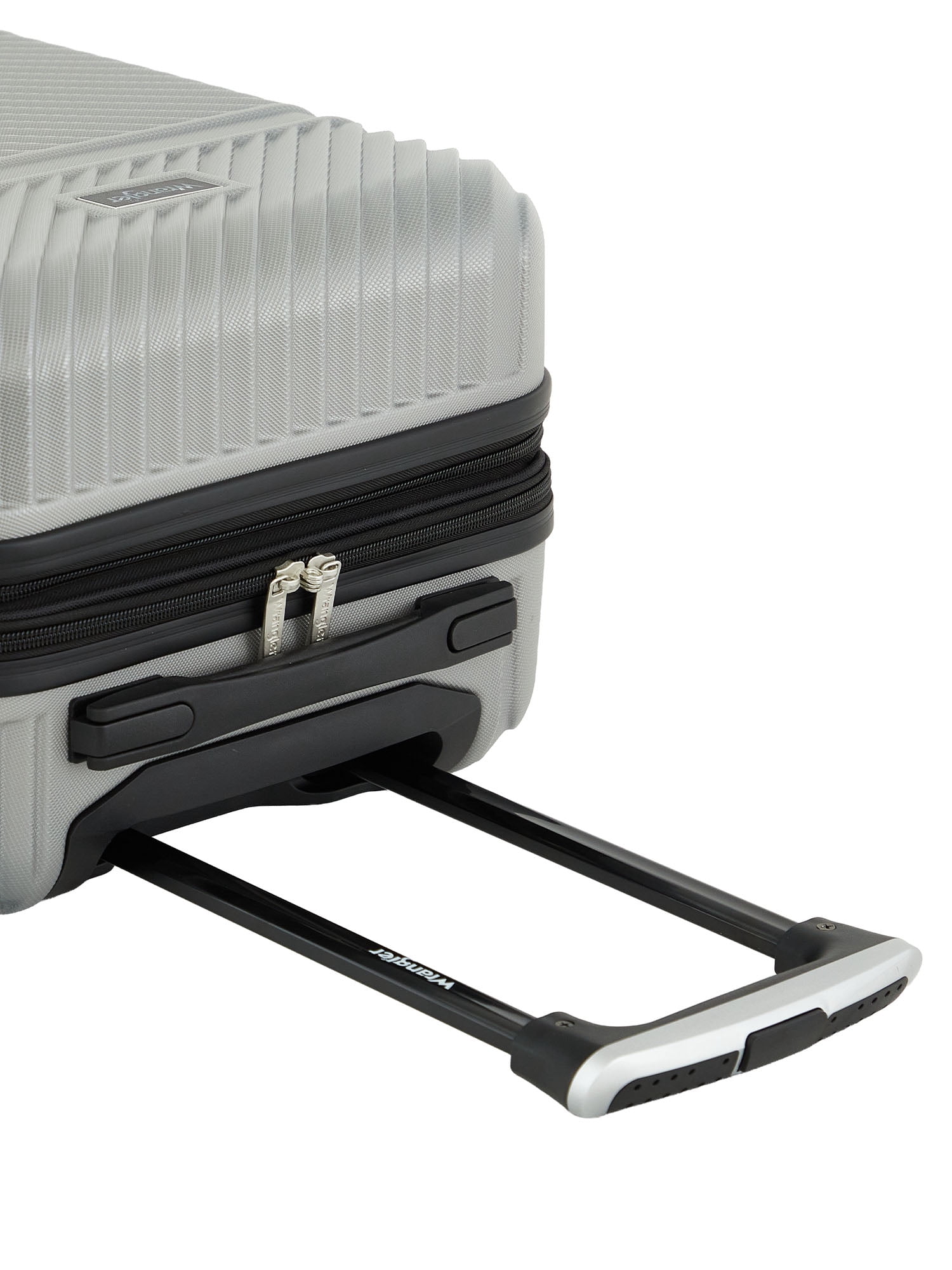 Wrangler 20-inch Expandable Hard Side Carry-on Luggage, Sharkskin Gray