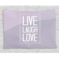 thumbnail image 1 of Live Laugh Love Tapestry, Greyscale Polygonal Pattern Background with Rectangular Frame Quote, Wall Hanging for Bedroom Living Room Dorm Decor, 80W X 60L Inches, Pale Grey White, by Ambesonne, 1 of 2