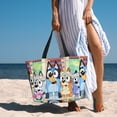 thumbnail image 5 of Lsque Bluey Beach Travel Bag - Water-Resistant, Large Capacity Lightweight Tote with 7 Pockets for Women and Men - Perfect for Beach, Pool, Gym, and Travel, 5 of 6