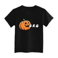 thumbnail image 4 of Wonitaaizi Girls Halloween Tshirts Toddler Short Sleeve Monster Truck Boo Ghost Dino Pumpkin Tee Tops Tshirts (7-8 Years,Black), 4 of 5