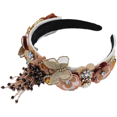 thumbnail image 2 of Diadema de cristal con cuentas de mariposa,Aro ancho para el cabello para mujer,Accesorios para el cabello Headwear, 2 of 6