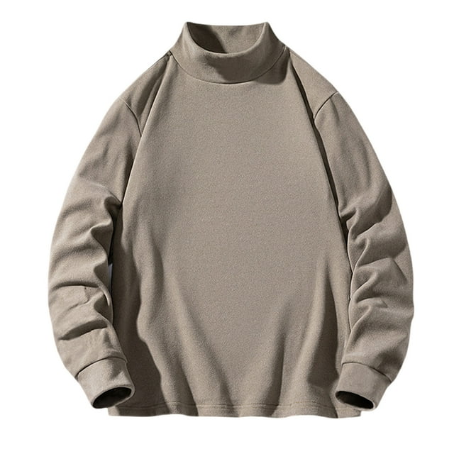 Dagugfen Mens Oversized Shirts Long Sleeve Turtle Neck Loose Fitting Comfy Pullover Tops Fall Clothes