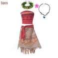 thumbnail image 4 of Disney-disfraz de Moana para niña, vestido de princesa informal, ropa de playa para vacaciones, fiesta de cumpleaños de verano, 4 of 5