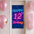 thumbnail image 5 of Neon Style 12th Birthday Banner Happy Birthday Background Decoration for Birthday Party Photography Props Decor Backdrop Party Supplies, 5 of 6