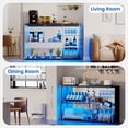 thumbnail image 6 of VKCC Curio Display Cabinet with Glass Door, RGB Coffee Bar with Charging Station, Sideboard with for Living Room Kitchen Bar, Black, 6 of 9