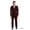 Burgundy, variant on Julinie Mens Suit 3-Piece Solid Suit Set with Jacket, Vest, and Dress Pants - Modern Fit