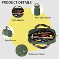 thumbnail image 1 of Tool Bag,12 Inch Tool Bag Organizer,heavy Duty Tool Bags, 12 Inch Wide Mouth Tool Storage Bag, Multipurpose Small Tool Bag, Plumbing Tool Bag, 1 of 4