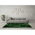 thumbnail image 3 of Ahgly Company Indoor Square Patchwork Emerald Green Transitional Area Rugs, 5' Square, 3 of 4