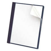 Clear Front Report Cover, Prong Fastener, 0.5" Capacity, 8.5 X 11, Clear/dark Blue, 25/box | Bundle of 2 Boxes