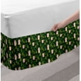 thumbnail image 2 of Forest Bed Skirt, Houses Among Trees in the Woodland Nature Town Countryside Pines Graphic, Elastic Bedskirt Dust Ruffle Wrap Around for Bedding Decor, 4 Sizes, Apple Green and White, by Ambesonne, 2 of 2