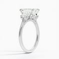 thumbnail image 2 of Dash Jewelry 14K White Gold Plated Rings - 2.2 Ct Emerald Cut Moissanite Rings - Engagement Prong Setting Rings for Women's - Wedding B Stone Rings for Girlfriend - Causal Daily Wear Ring for Women's, 2 of 6